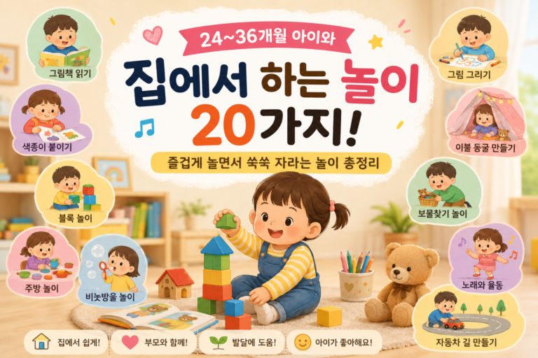24~36개월 놀이 20가지! 집에서 쉽게 하는 놀이 총정리