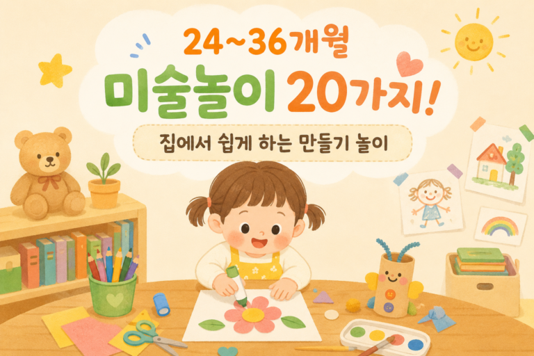 24~36개월 미술놀이 20가지! 집에서 쉽게 하는 만들기 놀이
