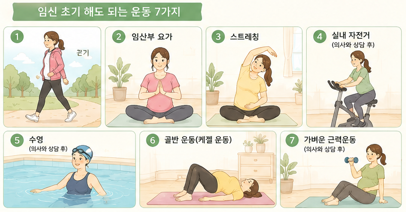 임신 초기에 추천하는 운동