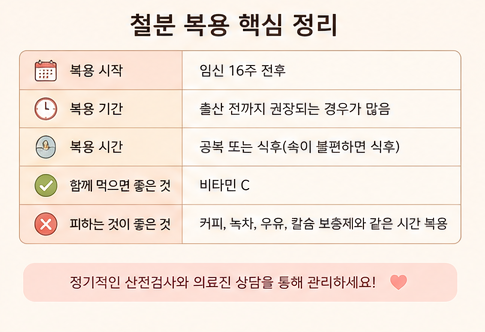 철분 복용 핵심 정리