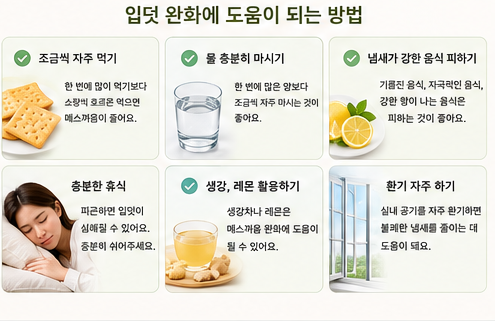 입덧 완화에 도움이 되는 방법