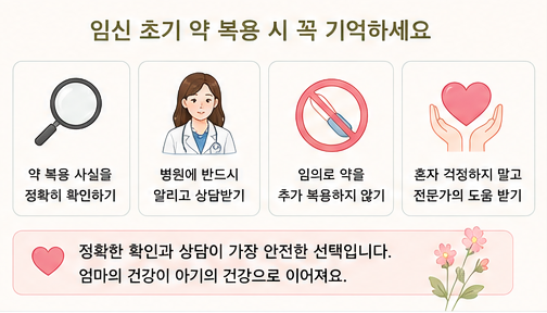 임신 초기 약 복용시 꼭 기억하세요